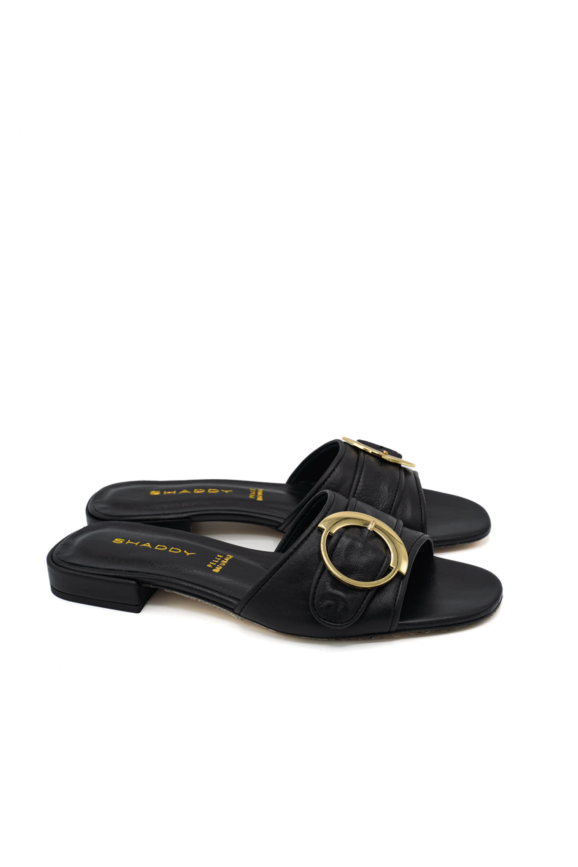 Gaia Shoes 261480 Ciabatte in pelle con fibbia