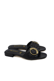 Gaia Shoes 261480 Ciabatte in pelle con fibbia