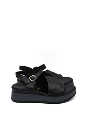 Gaia Shoes 230935 Sandali con zeppa in pelle e cinturino regolabile