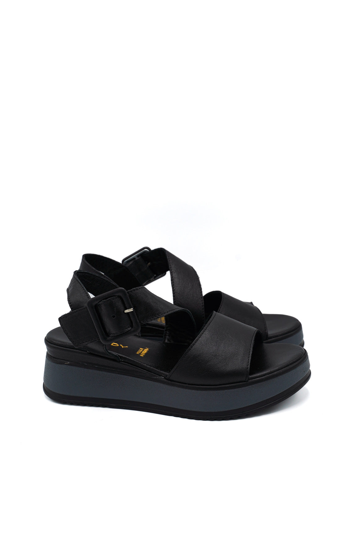 Gaia Shoes 251625 Sandali in pelle con zeppa e cinturino
