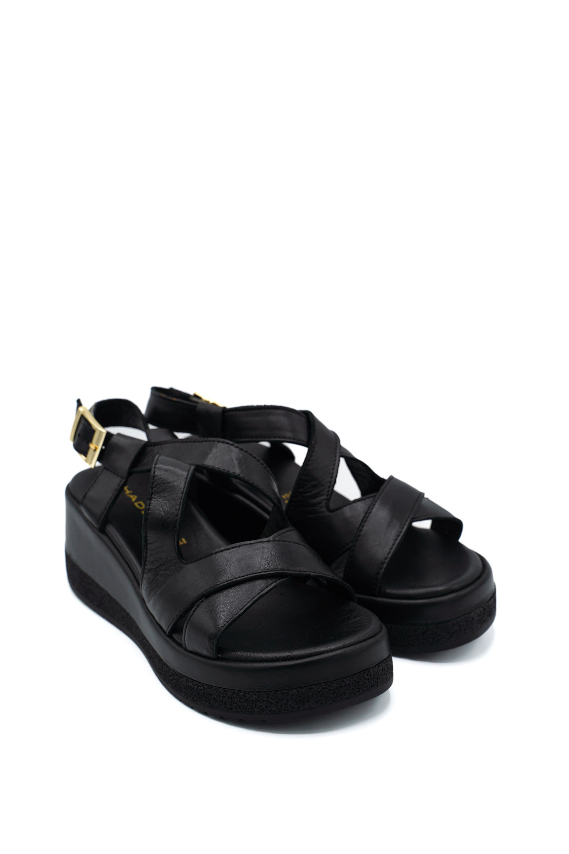 Gaia Shoes 261354 Sandali in pelle con zeppa