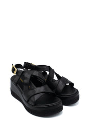 Gaia Shoes 261354 Sandali in pelle con zeppa