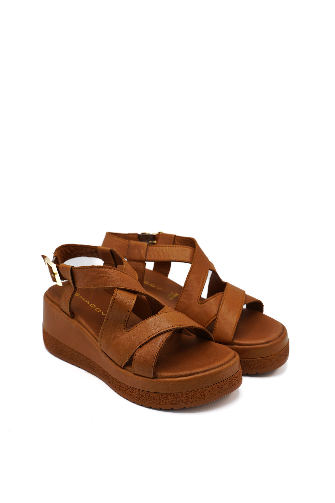 Gaia Shoes 261354 Sandali in pelle con zeppa