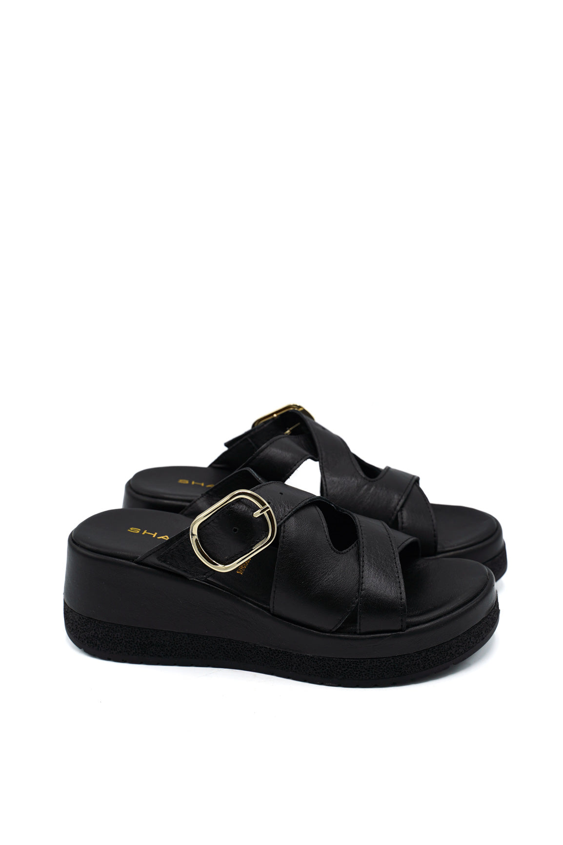 Gaia Shoes 261352 Sandali con zeppa in pelle