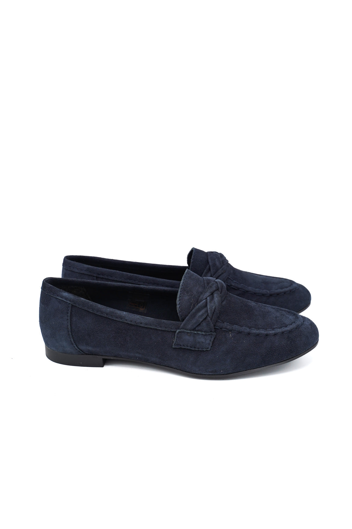 Scarpissime UB32-5107 Mocassini donna scamosciati con traversina a treccia
