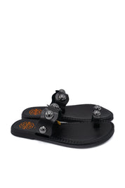 Porronet 3214 Sandali infradito con borchie metalliche a specchio in rilievo
