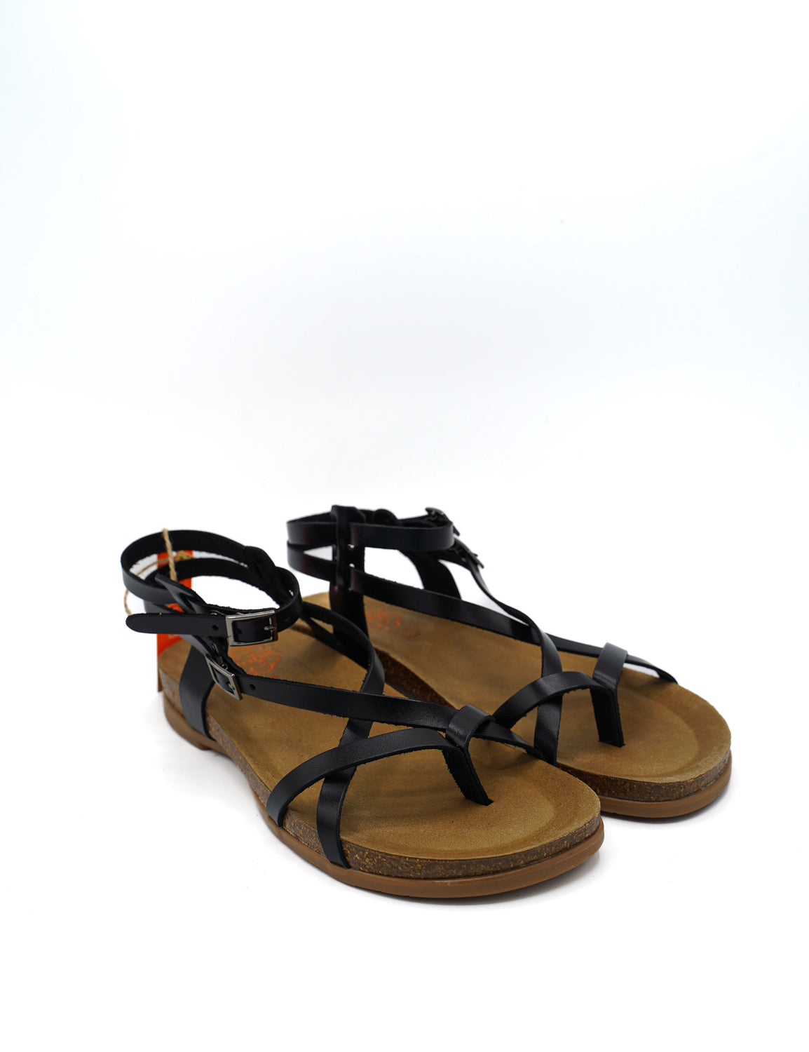 Porronet 3240 Sandali flat in stile infradito con cinturini e suola in sughero