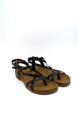 Porronet 3240 Sandali flat in stile infradito con cinturini e suola in sughero