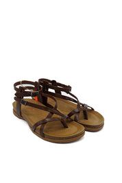 Porronet 3240 Sandali flat in stile infradito con cinturini e suola in sughero