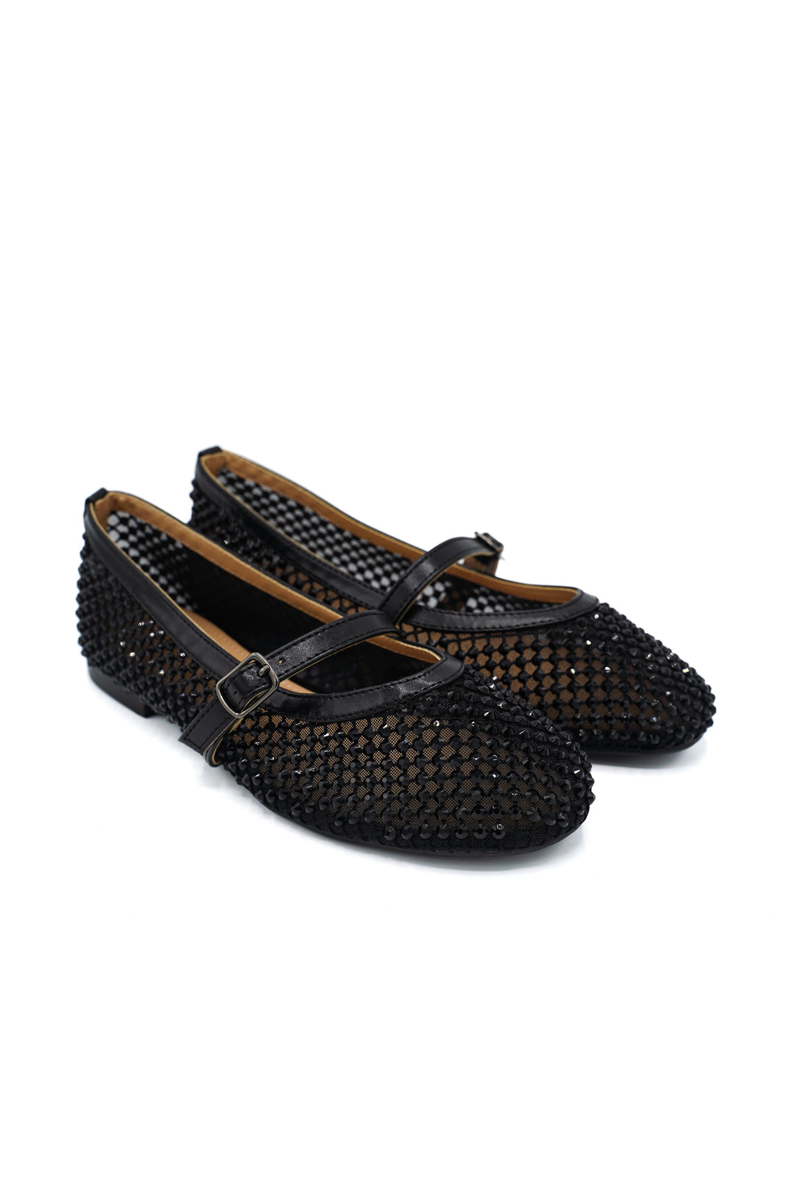 Gaia Shoes E3002 Ballerine in rete con cinturino