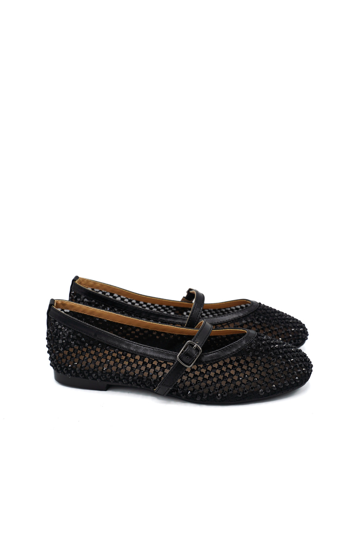 Gaia Shoes E3002 Ballerine in rete con cinturino