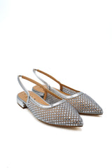 Gaia Shoes E1122 Slingback in rete con micro strass luminosi
