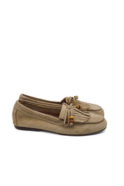 Gaia Shoes Anna mocassini con frange e perline decorative