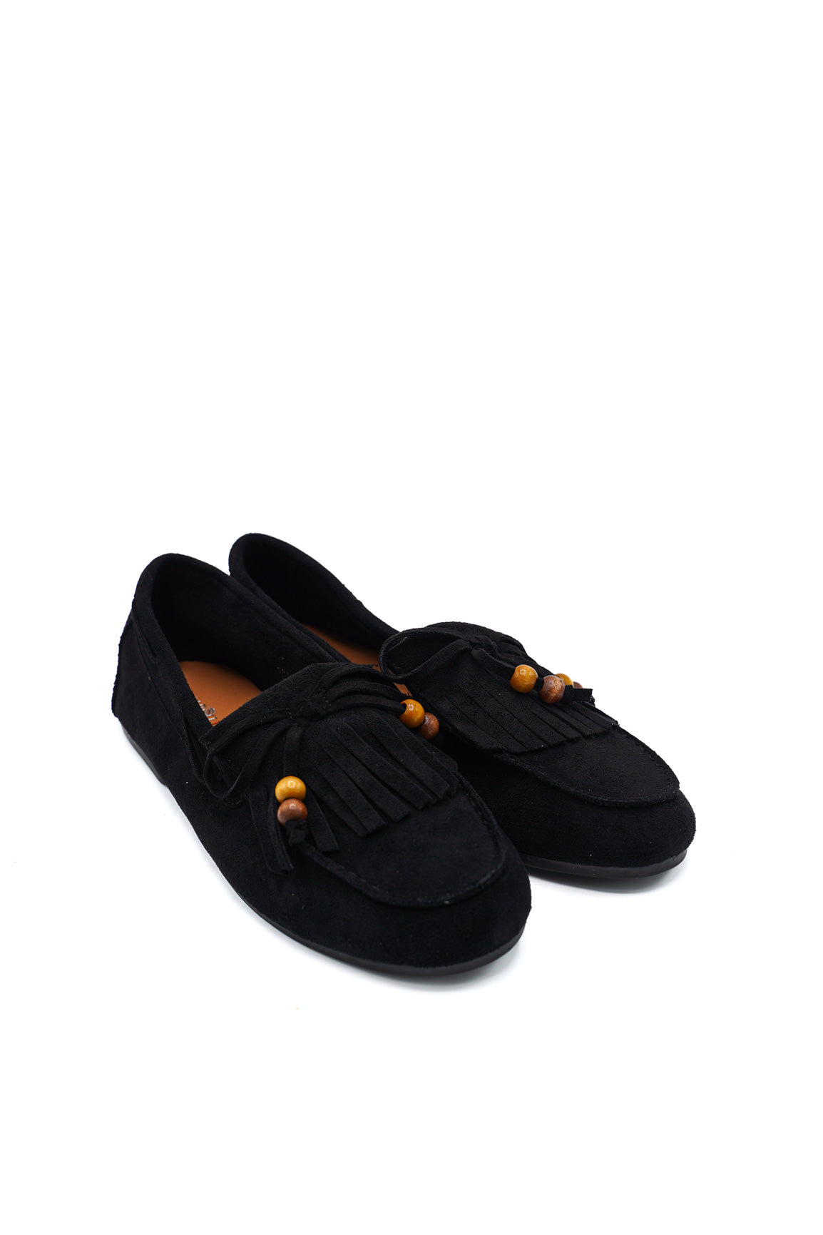 Gaia Shoes Anna mocassini con frange e perline decorative