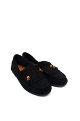 Gaia Shoes Anna mocassini con frange e perline decorative