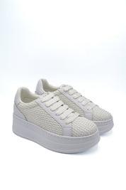 Gaia Shoes GB1037 Sneakers donna con tomaia intrecciata