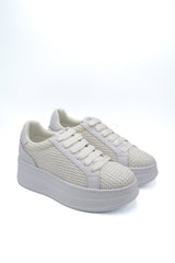 Gaia Shoes GB1037 Sneakers donna con tomaia intrecciata