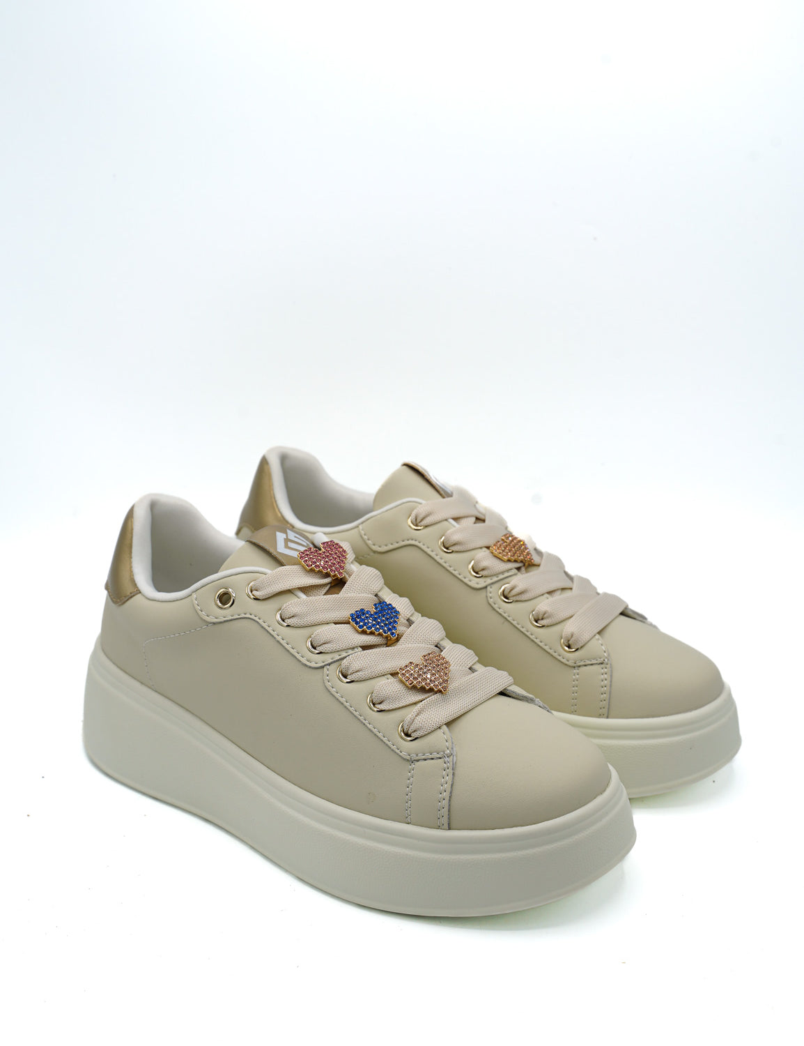 Gaia Shoes GB1045 Sneakers donna con dettagli gioiello
