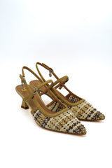 Gaia Shoes GP980 Dècolletè slingback intrecciate bicolore