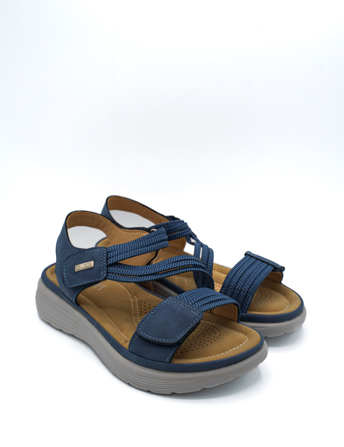 Gaia Shoes JS8028-8TO Sandali con fasce elastiche a doppia regolazione