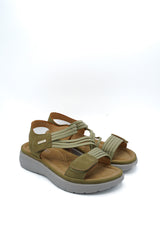 Gaia Shoes JS8028-8TO Sandali con fasce elastiche a doppia regolazione