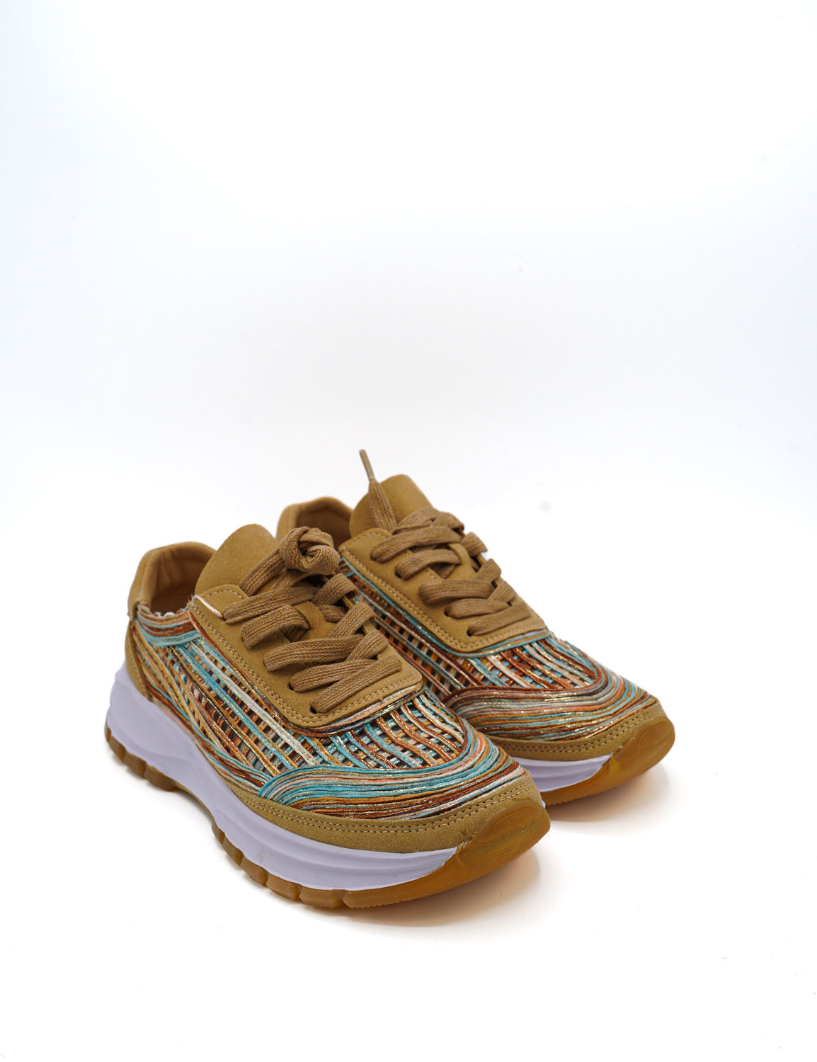 Gaia Shoes AL-EW10136 Sneakers effetto intreccio con motivi ondulati