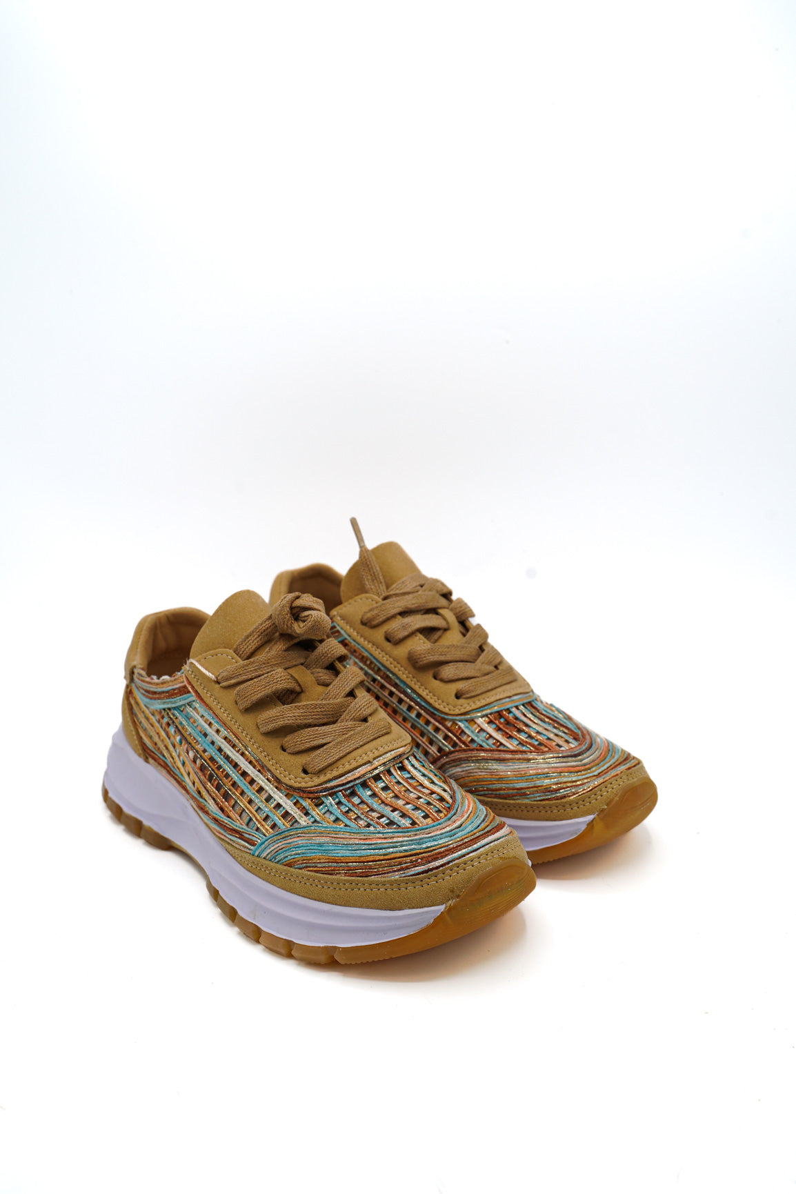 Gaia Shoes AL-EW10136 Sneakers effetto intreccio con motivi ondulati
