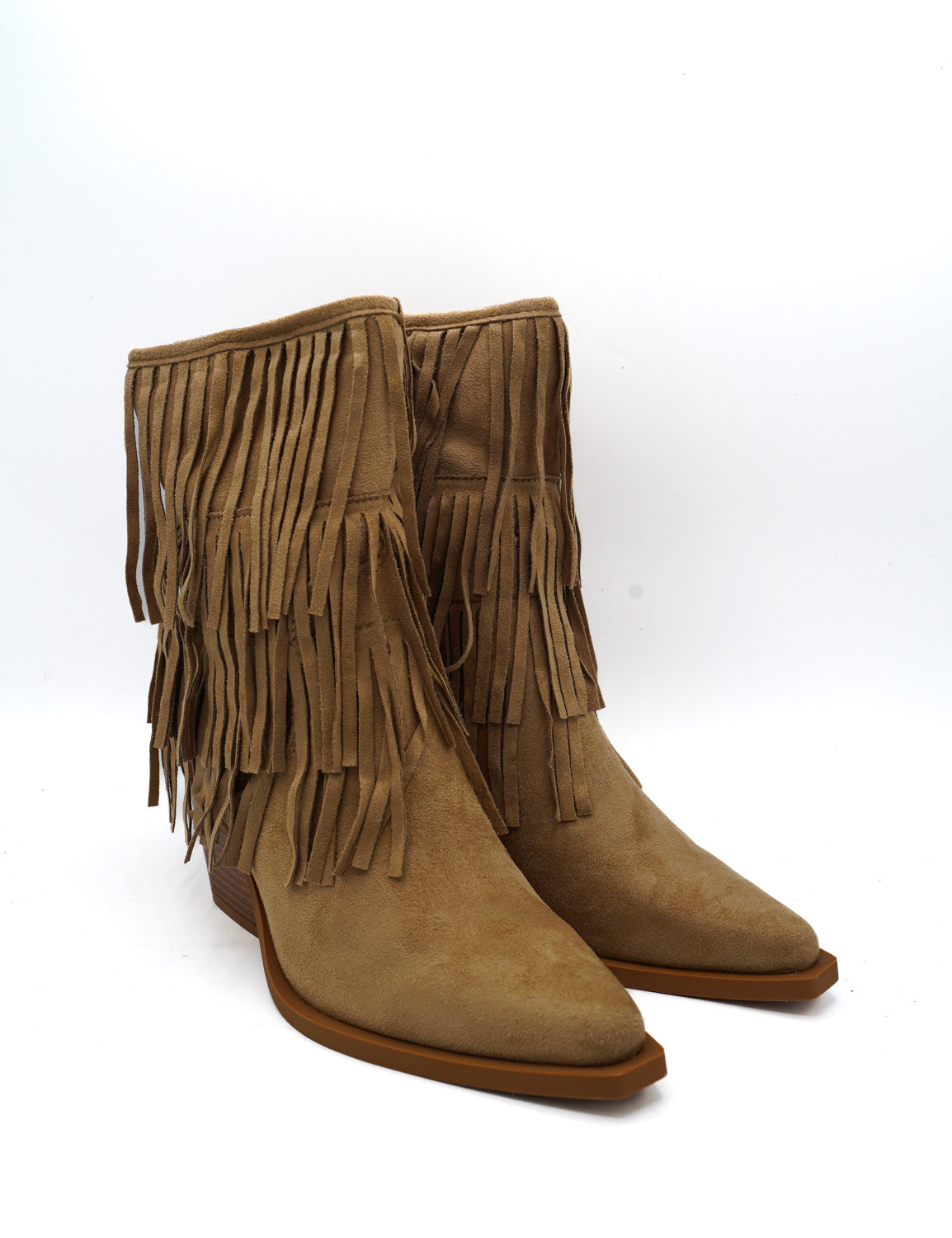 Gaia Shoes Amelia Stivaletti texani con frange decorative doppio strato