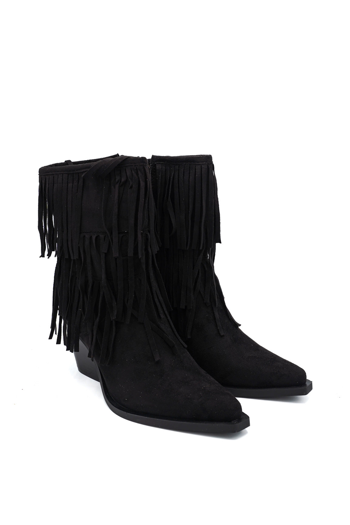 Gaia Shoes Amelia Stivaletti texani con frange decorative doppio strato