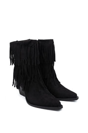 Gaia Shoes Amelia Stivaletti texani con frange decorative doppio strato
