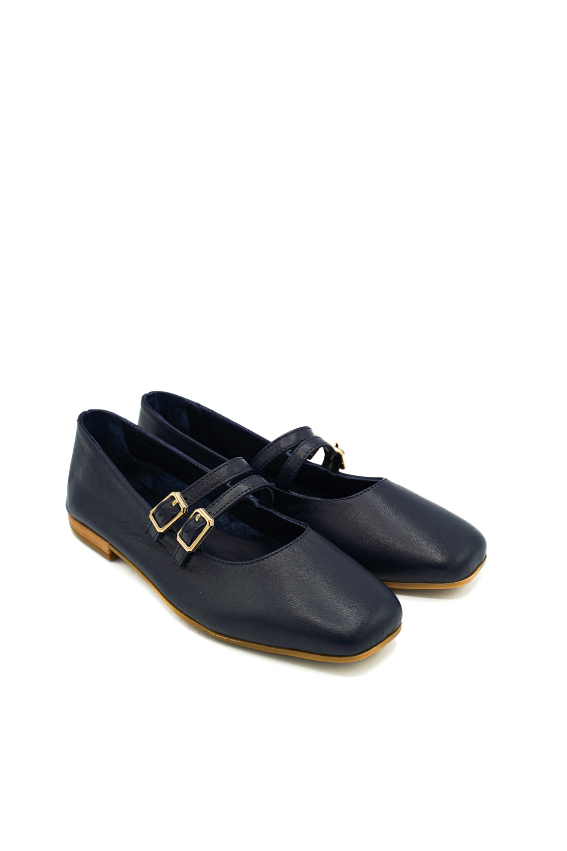 Scarpissime 01 246 15005 Ballerine con doppio cinturino e punta squadrata