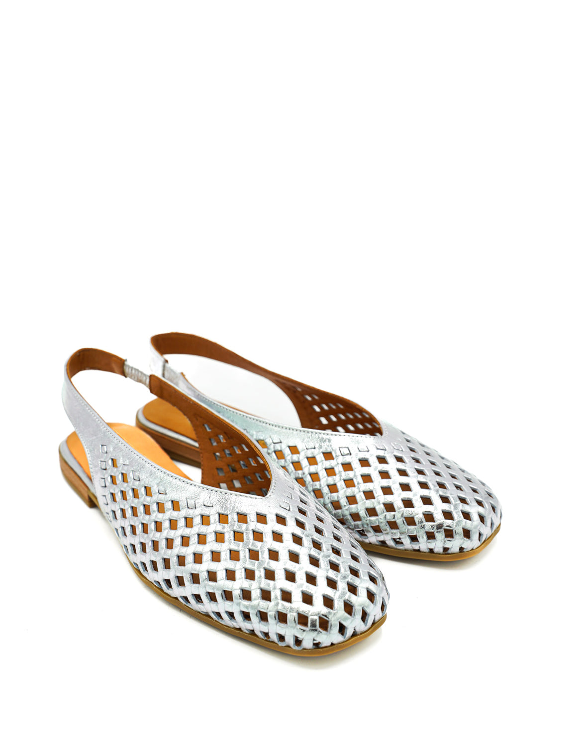 Scarpissime 01 246 15150 Slingback intrecciate forate a tacco basso