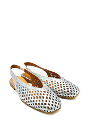 Scarpissime 01 246 15150 Slingback intrecciate forate a tacco basso
