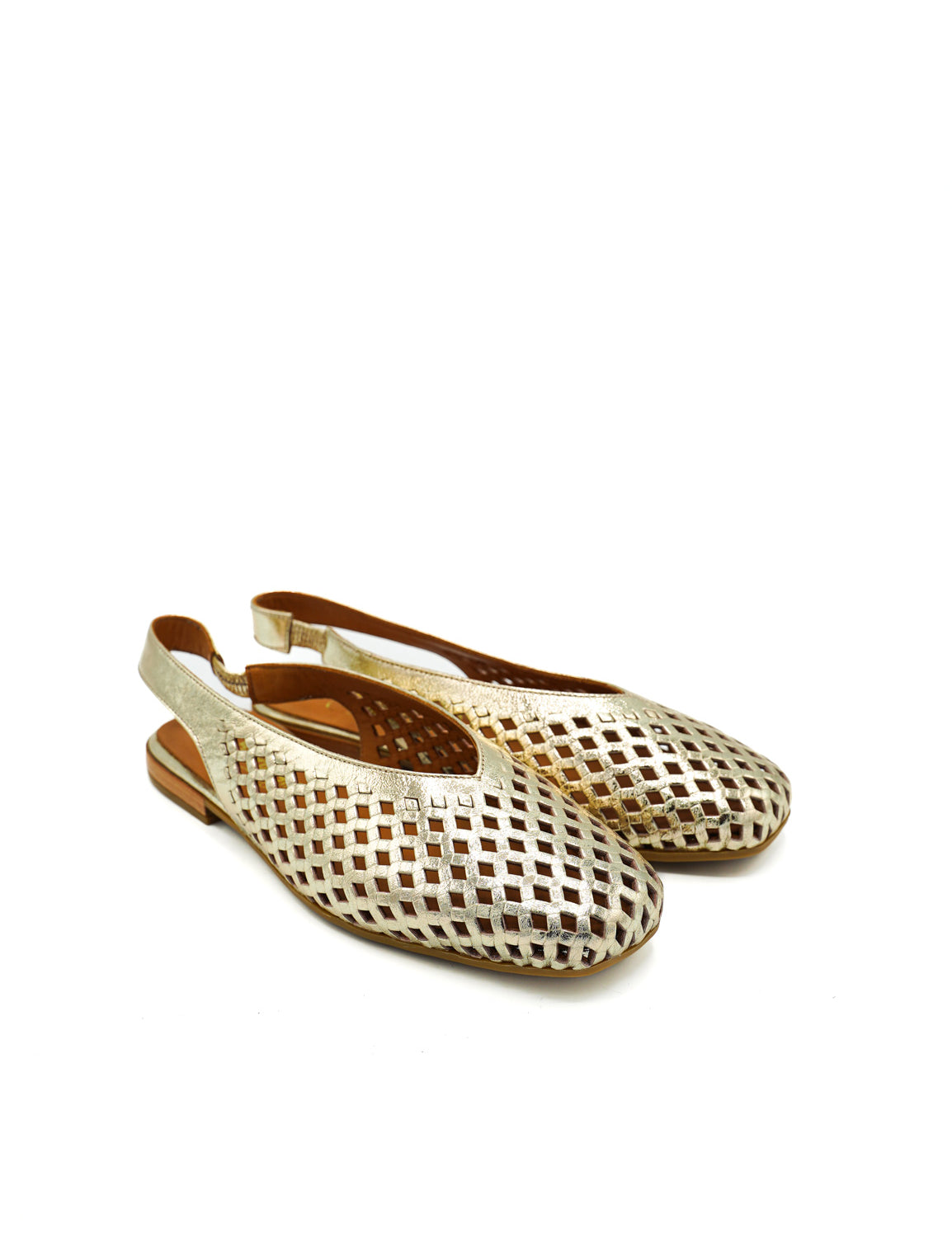 Scarpissime 01 246 15150 Slingback intrecciate forate a tacco basso