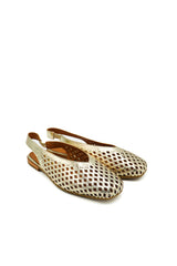 Scarpissime 01 246 15150 Slingback intrecciate forate a tacco basso