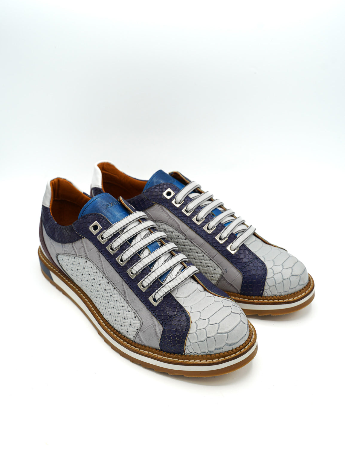 Exton 9512 Heritage sneakers uomo design retro e costruzione multi-materica