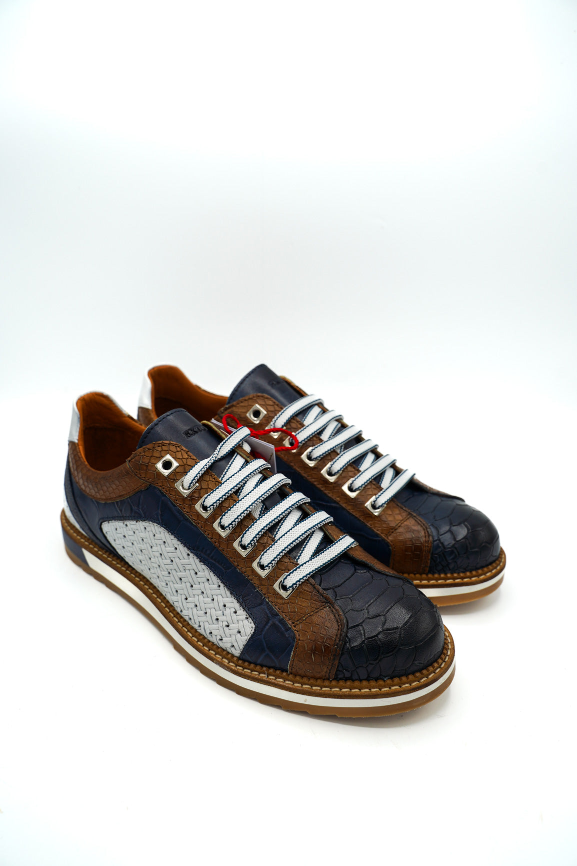 Exton 9512 Heritage sneakers uomo design retro e costruzione multi-materica