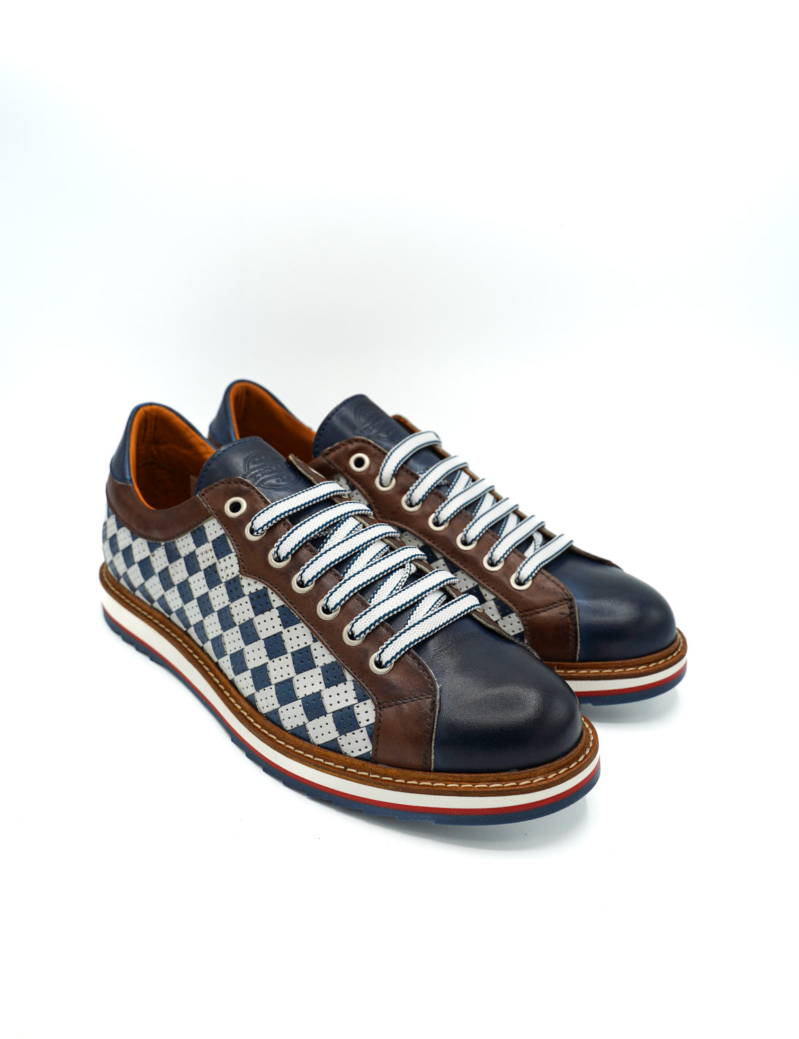 Exton 8871 Heritage sneakers uomo multicolore con motivo a scacchi