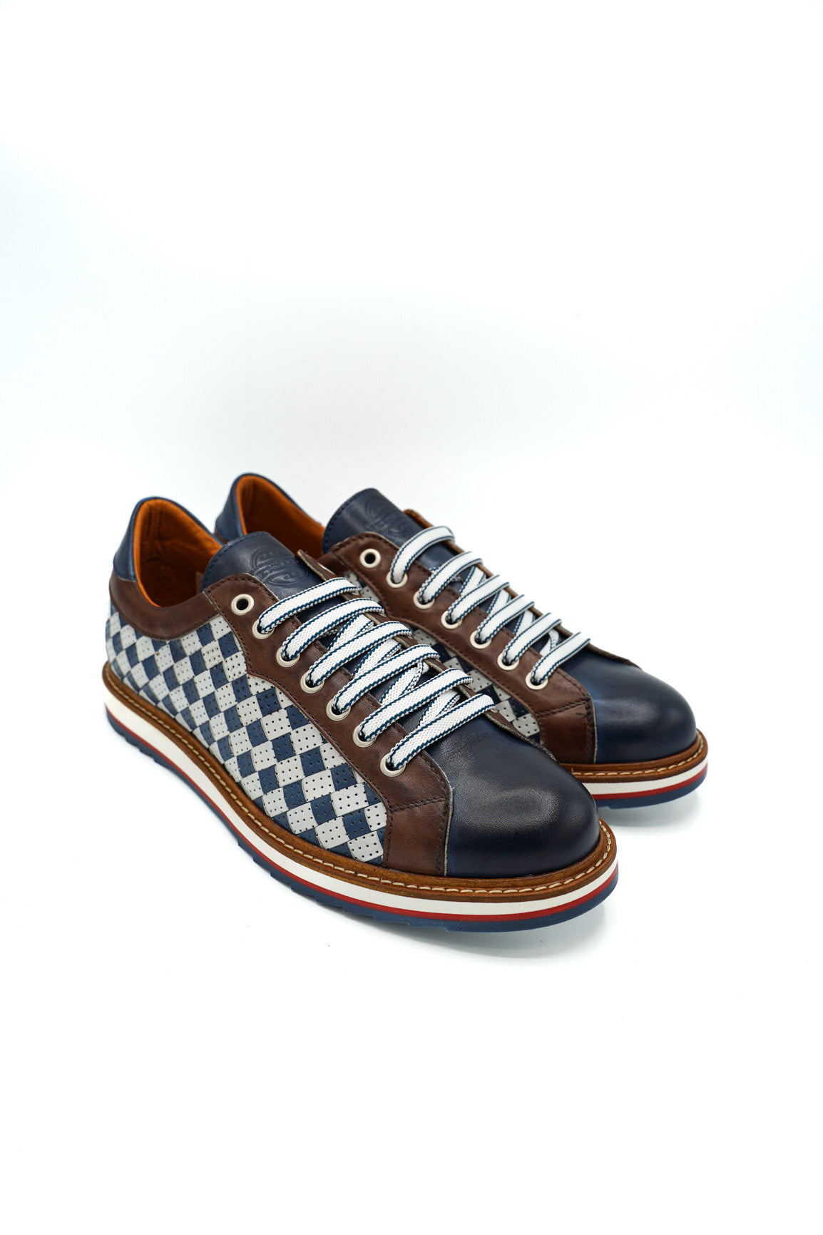 Exton 8871 Heritage sneakers uomo multicolore con motivo a scacchi