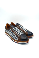 Exton 8871 Heritage sneakers uomo multicolore con motivo a scacchi
