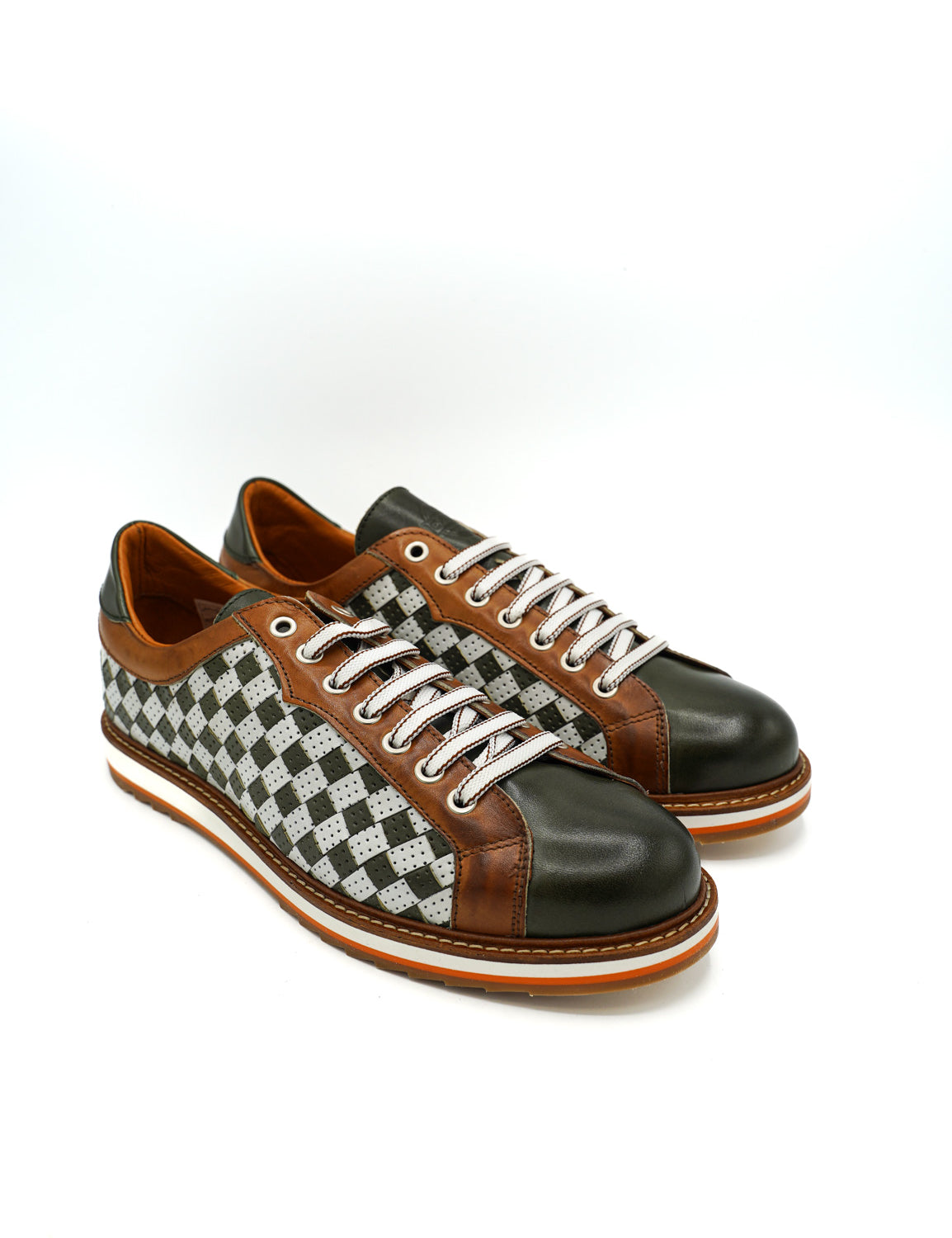 Exton 8871 Heritage sneakers uomo multicolore con motivo a scacchi