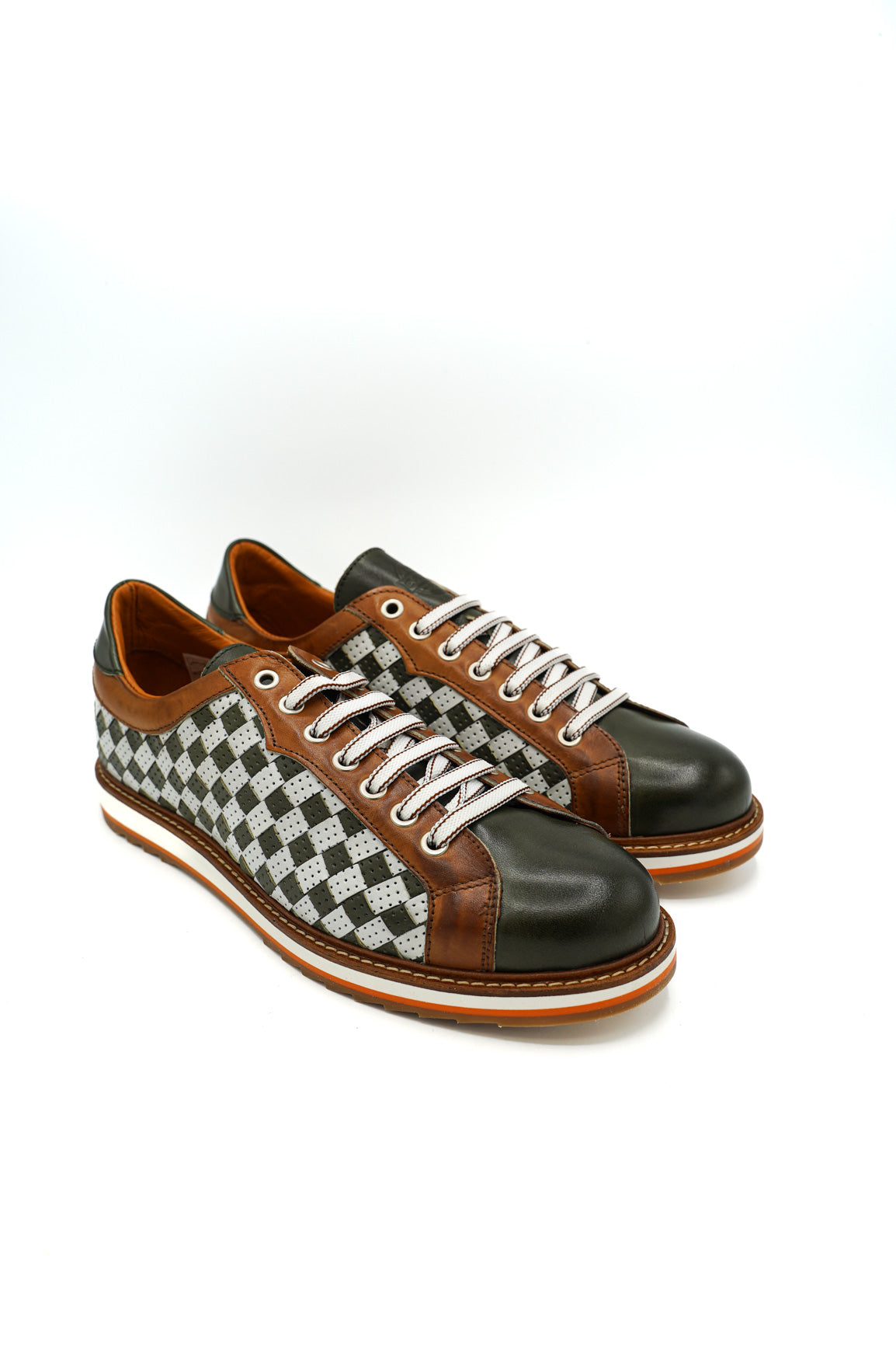 Exton 8871 Heritage sneakers uomo multicolore con motivo a scacchi