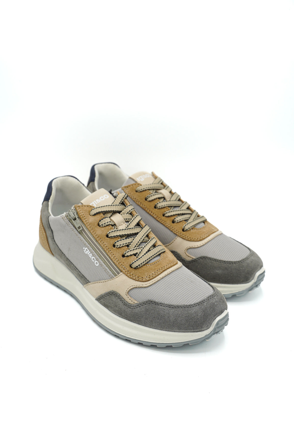 Igi&Co 1118611 Sneakers da uomo grigio con zip