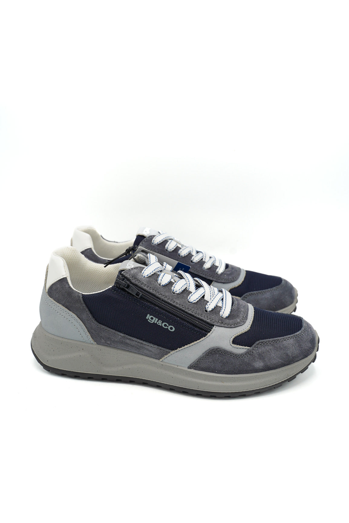 Igi&Co 1118600 Sneakers da uomo blu con zip