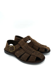 Antichi Romani 1520 Sandali uomo stile fisherman con punta chiusa
