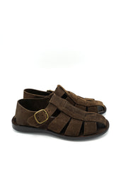 Antichi Romani 1520 Sandali uomo stile fisherman con punta chiusa