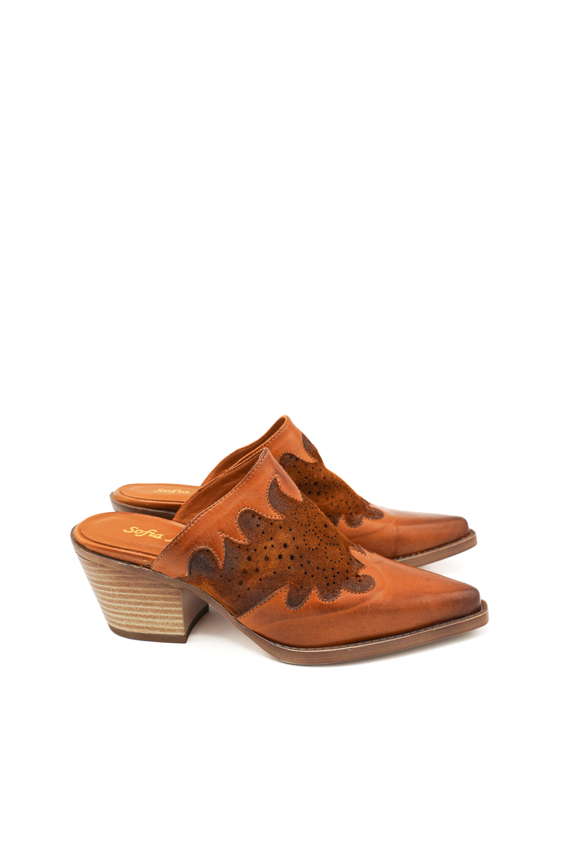 Sofia Mare 11808XG Sabot stile cowboy con lavorazione traforata