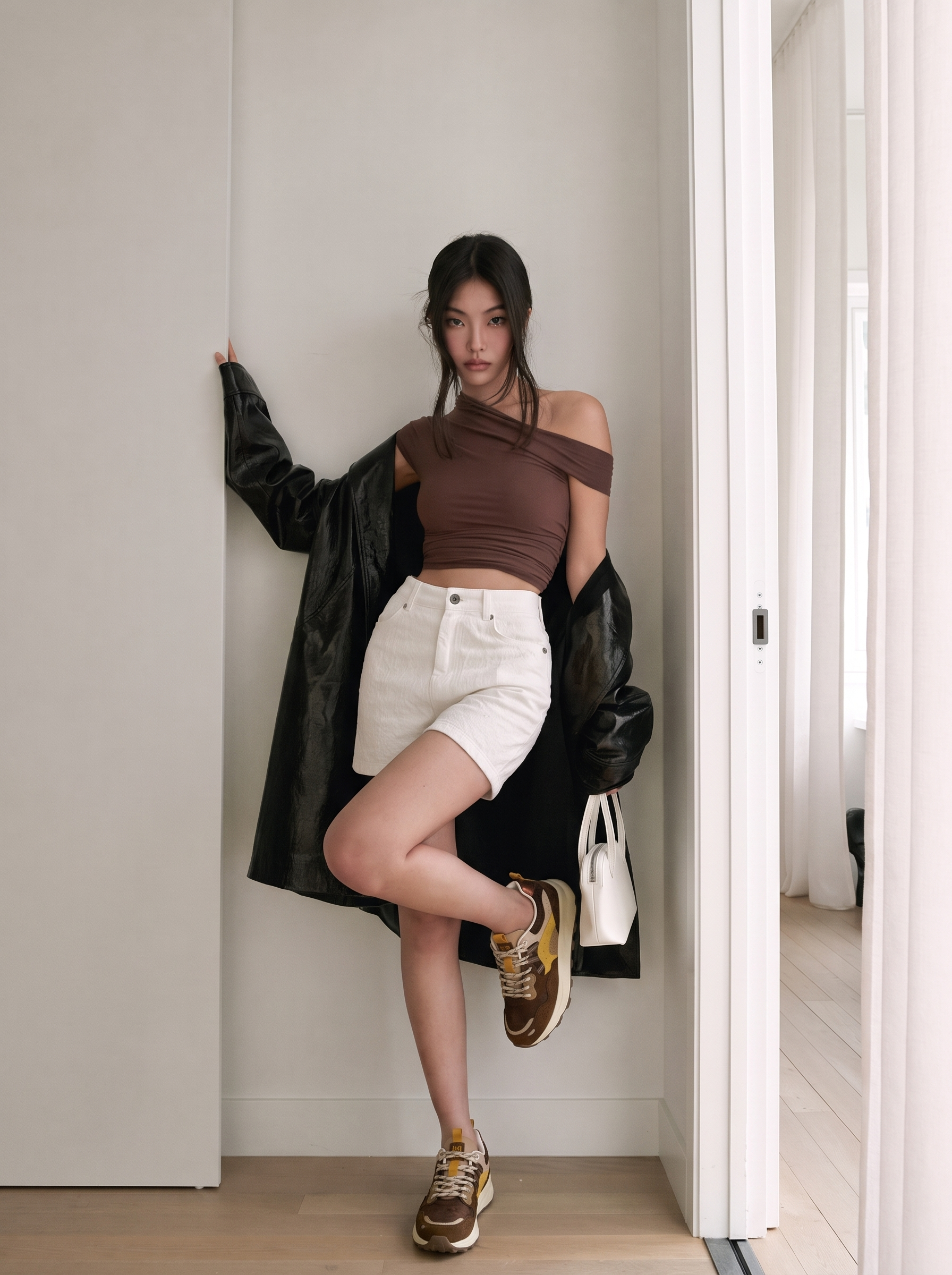 Gaia Shoes Michela sneakers in suede e tessuto tecnico